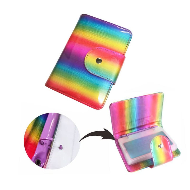 DRDS 20 Slots Nail Art Stamp Plate Holder Stamping Plates Storage Bag Cases Rainbow Practical Empty Rectangle Plates Big Size 6.0X12.0CM Organizers - Image 2